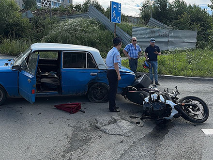 В Первоуральске произошло ДТП с участием мотоцикла